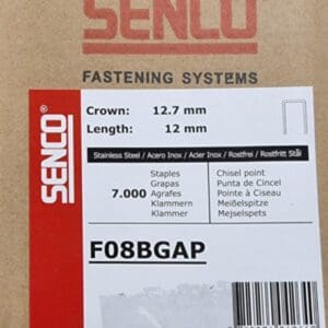 Senco nieten F08BGAP 12mm RVS 7.000 stuks