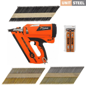 COMBIDEAL: Paslode IM350+ accu en gas schiethamer 50mm tot 90mm + Kies je Stripnagels D-KOP 34°