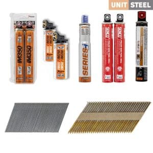 Nagelpacks, Streifennägel einschl. Gaskartusche