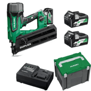 Hikoki NR3675DDWRZ accu duplexnailer 21° + HSC IV systainer Incl. accu's en lader