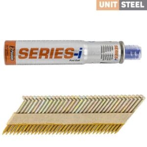 UnitSteel IM90i Stripnagels 2,8x65 Ring/Gegalvaniseerd 4.000 stuks Incl. 1X Drijfstofcel