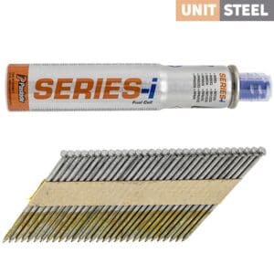UnitSteel IM90i Stripnagels 2,8x63 Ring/RVS 2.010 stuks Incl. 1X Drijfstofcel