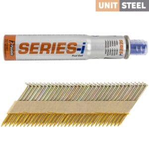 UnitSteel IM90i Stripnagels 3,1x90 Ring/Gegalvaniseerd 3.000 stuks Incl. 1X Drijfstofcel