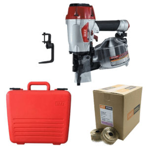 Actieset bestaande uit Max CN565S2 Coilnailer | Koffer | Riemhaak + 9.000 Ringnagels 2,3X55mm Geringd / Gegalvaniseerd